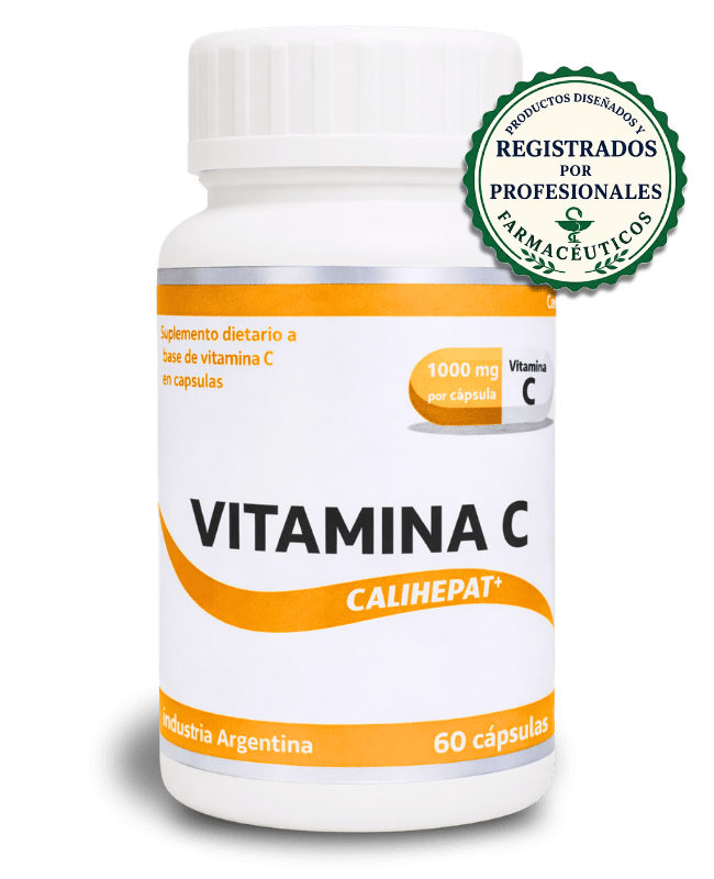 Vitamina C cápsulas Calihepat Plus 60 unidades Frasco de Vitamina C Calihepat Plus en cápsulas de 60 unidades