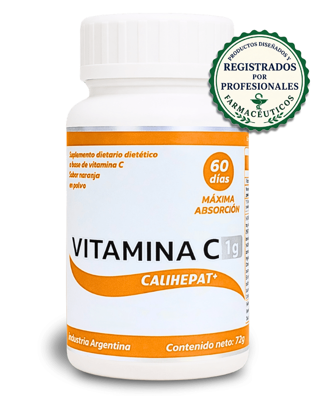 Vitamina C polvo Calihepat Plus 72 g Frasco de Vitamina C Calihepat Plus en polvo de 72 g